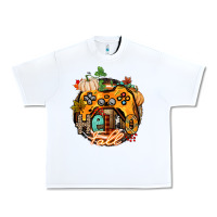 White hello fall gamer Urban Heavy Tee - CowGirlArtShop