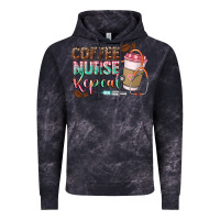 Cloud Black coffee nurse repeat Vintage Hoodie - CowGirlArtShop