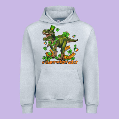 Shamrockscrusher T Rex And Horseshoe Urban Hoodie Designed By Adodesignshop