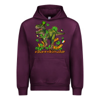 Mauve Wine shamrockscrusher t rex and horseshoe Urban Hoodie - AdoDesignShop