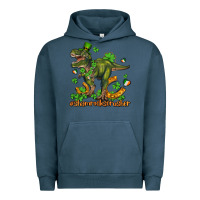 Pigment Midnight Navy shamrockscrusher t rex and horseshoe Urban Hoodie - AdoDesignShop