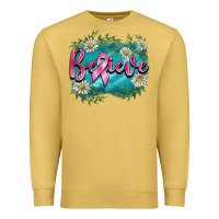 Antique Gold breast cancer believe Premium Sweatshirt - BarkalooDesign