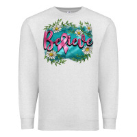 Oatmeal Heather breast cancer believe Premium Sweatshirt - BarkalooDesign
