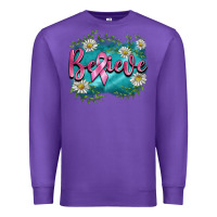 Purple breast cancer believe Premium Sweatshirt - BarkalooDesign
