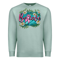Seafoam breast cancer believe Premium Sweatshirt - BarkalooDesign