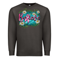 Smoke breast cancer believe Premium Sweatshirt - BarkalooDesign