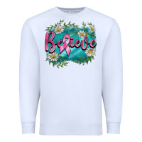 White breast cancer believe Premium Sweatshirt - BarkalooDesign