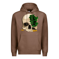 Chestnut St patrick's day Skull with clovers Premium Hoodie - Jasminsmagicworld