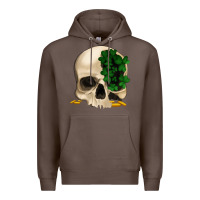 Coffee St patrick's day Skull with clovers Premium Hoodie - Jasminsmagicworld