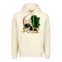 Sandshell St patrick's day Skull with clovers Premium Hoodie - Jasminsmagicworld