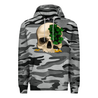 Slate Camo St patrick's day Skull with clovers Premium Hoodie - Jasminsmagicworld