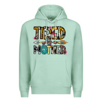 Seafoam Tired As a Mother Premium Hoodie - CowhideDigitalArt