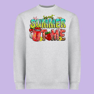 Summer Time Heavyweight Sweatshirt Designed By Cowhidedigitalart