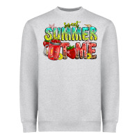 Heather Grey summer time Heavyweight Sweatshirt - CowhideDigitalArt