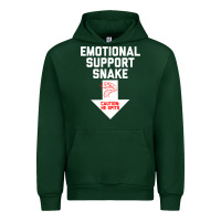 Forest Green Mens Crude Humor Inappropriate Emotional Support Snake Halloween Urban Hoodie - trangStudio