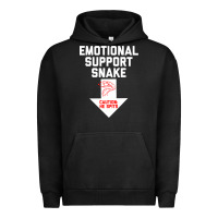Pigment Black Mens Crude Humor Inappropriate Emotional Support Snake Halloween Urban Hoodie - trangStudio