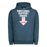 Pigment Midnight Navy Mens Crude Humor Inappropriate Emotional Support Snake Halloween Urban Hoodie - trangStudio