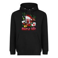 Black christmas nurse life gnome Heavyweight Hoodie - BarkalooDesign