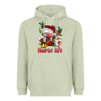 Matcha christmas nurse life gnome Heavyweight Hoodie - BarkalooDesign