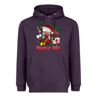 Plum christmas nurse life gnome Heavyweight Hoodie - BarkalooDesign