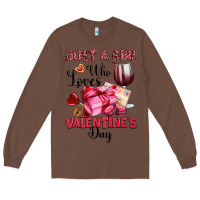 Chestnut just a girl who loves valentine's day Long Sleeve Tee - OliviaCreatesArt