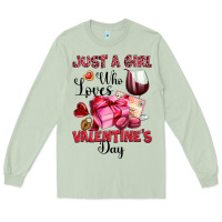 Matcha just a girl who loves valentine's day Long Sleeve Tee - OliviaCreatesArt
