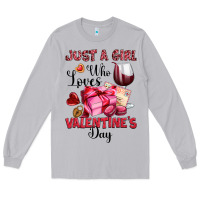 Moon Dust just a girl who loves valentine's day Long Sleeve Tee - OliviaCreatesArt