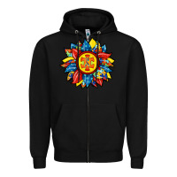 Black autism sunflower Zipper Hoodie - RacoonDesign