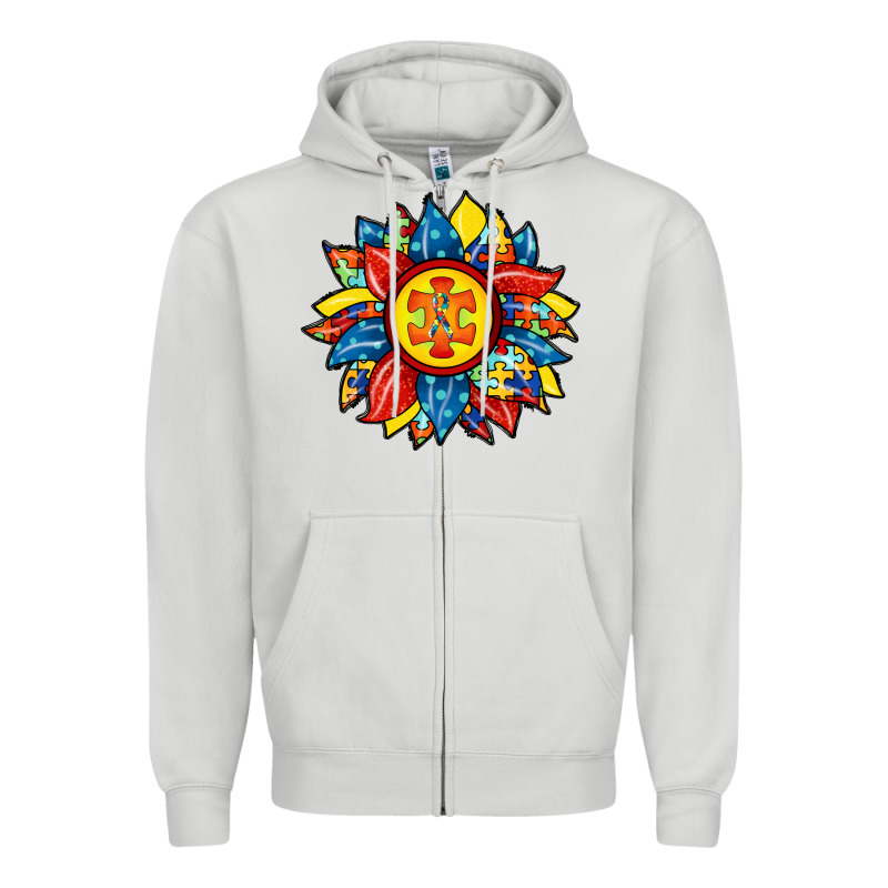 Autism Sunflower Zipper Hoodie by RacoonDesign | Teevron
