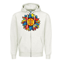 Oatmeal Heather autism sunflower Zipper Hoodie - RacoonDesign