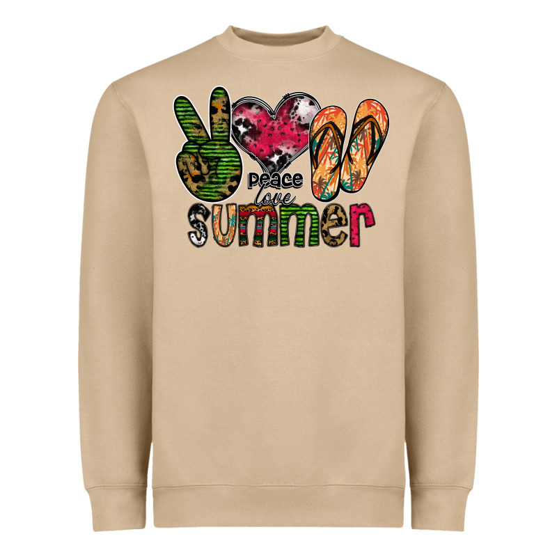 Peace Love Summer Heavyweight Sweatshirt by CowhideDigitalArt | Teevron