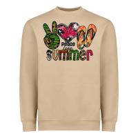 Mushroom peace love summer Heavyweight Sweatshirt - CowhideDigitalArt