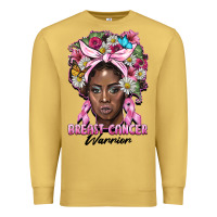 Antique Gold breast cancer warrior black woman Premium Sweatshirt - BarkalooDesign