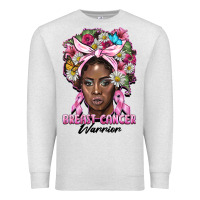 Oatmeal Heather breast cancer warrior black woman Premium Sweatshirt - BarkalooDesign