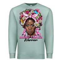 Seafoam breast cancer warrior black woman Premium Sweatshirt - BarkalooDesign