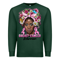 Sports Green breast cancer warrior black woman Premium Sweatshirt - BarkalooDesign