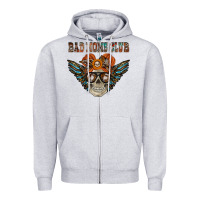 Heather Grey bad moms club Zipper Hoodie - RacoonDesign