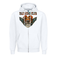 White bad moms club Zipper Hoodie - RacoonDesign