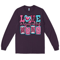 Plum love is being called mama Long Sleeve Tee - OliviaCreatesArt