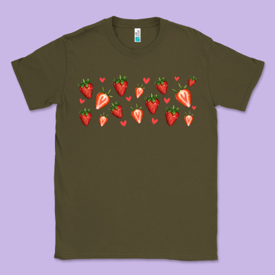 Strawberry Classic Tee Designed By Jasminsmagicworld