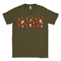 Army Green strawberry Classic Tee - Jasminsmagicworld