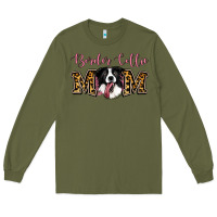 Army Green Border Collie Mom Long Sleeve Tee - Jasminsmagicworld