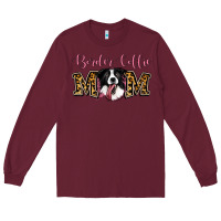 Burgundy Border Collie Mom Long Sleeve Tee - Jasminsmagicworld