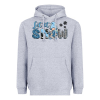 Heather Grey let it snow gnome Heavyweight Hoodie - BarkalooDesign