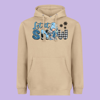 Let It Snow Gnome Heavyweight Hoodie Designed By Barkaloodesign