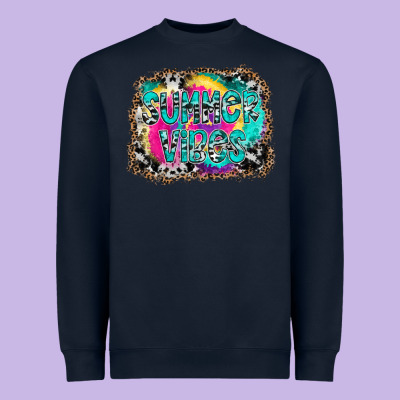 Summer Vibes Heavyweight Sweatshirt Designed By Cowhidedigitalart