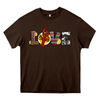 Chocolate Brown love crawfish western mardi gras Heavy Core Tee - Jasminsmagicworld