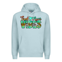 Blue Mist Tired Mom Vibes Premium Hoodie - CowhideDigitalArt
