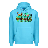Ocean Blue Tired Mom Vibes Premium Hoodie - CowhideDigitalArt