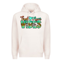Pale Pink Tired Mom Vibes Premium Hoodie - CowhideDigitalArt